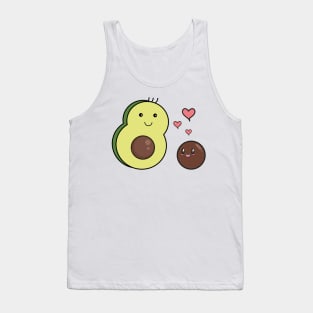 Mr Avocado Kawaii And Baby Avocado Kawaii Tank Top